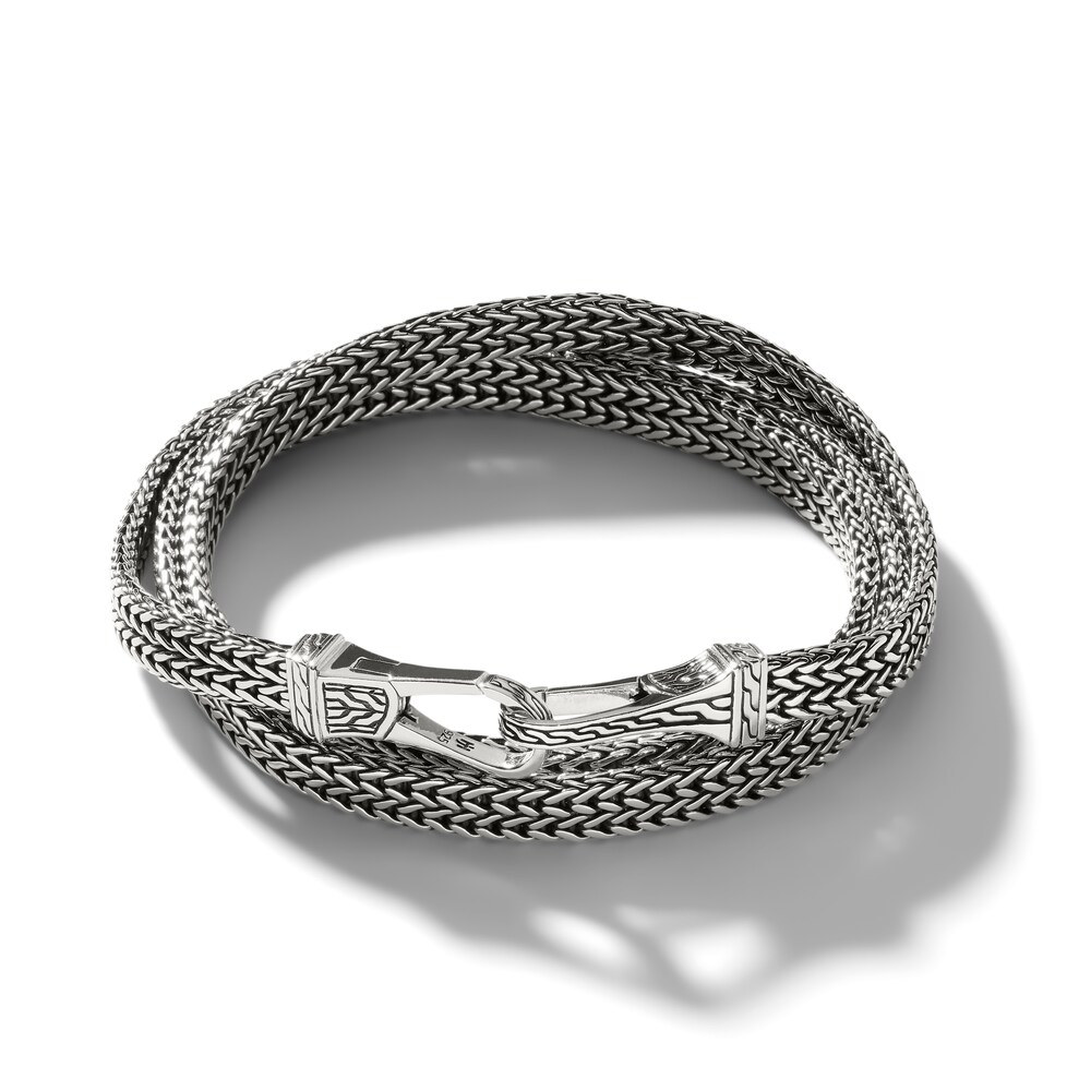 John Hardy Classic Chain Heishi Bracelet Sterling Silver - Large YzPeXfF6