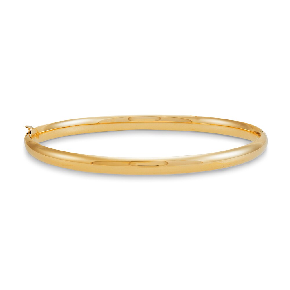 Hollow Bangle Bracelet 14K Yellow Gold ZGwyT5fW