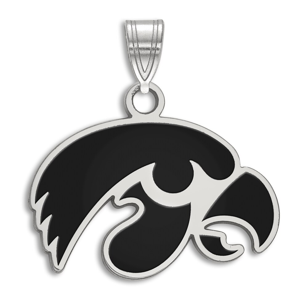 University of Iowa Enamel Charm Sterling Silver ZcT77BeR