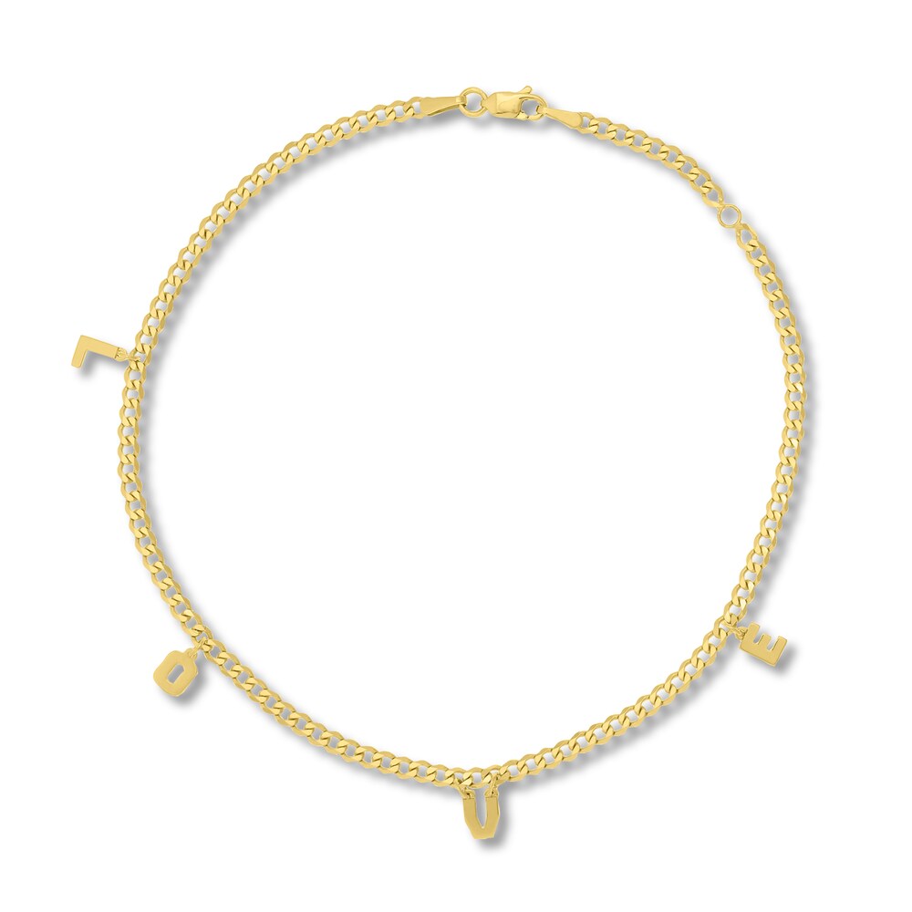 Love Anklet 14K Yellow Gold 10" ZlQg9X6p