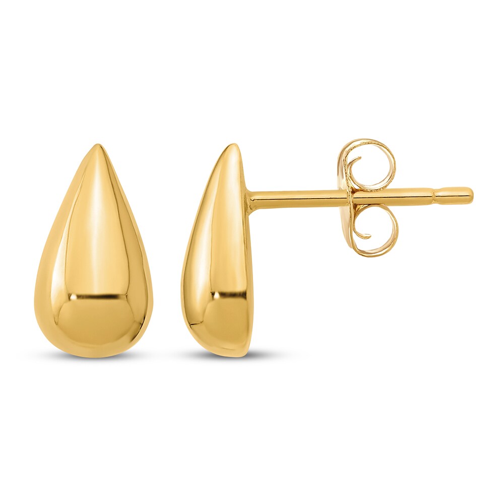 Teardrop Stud Earrings 14K Yellow Gold a5t3S1SV