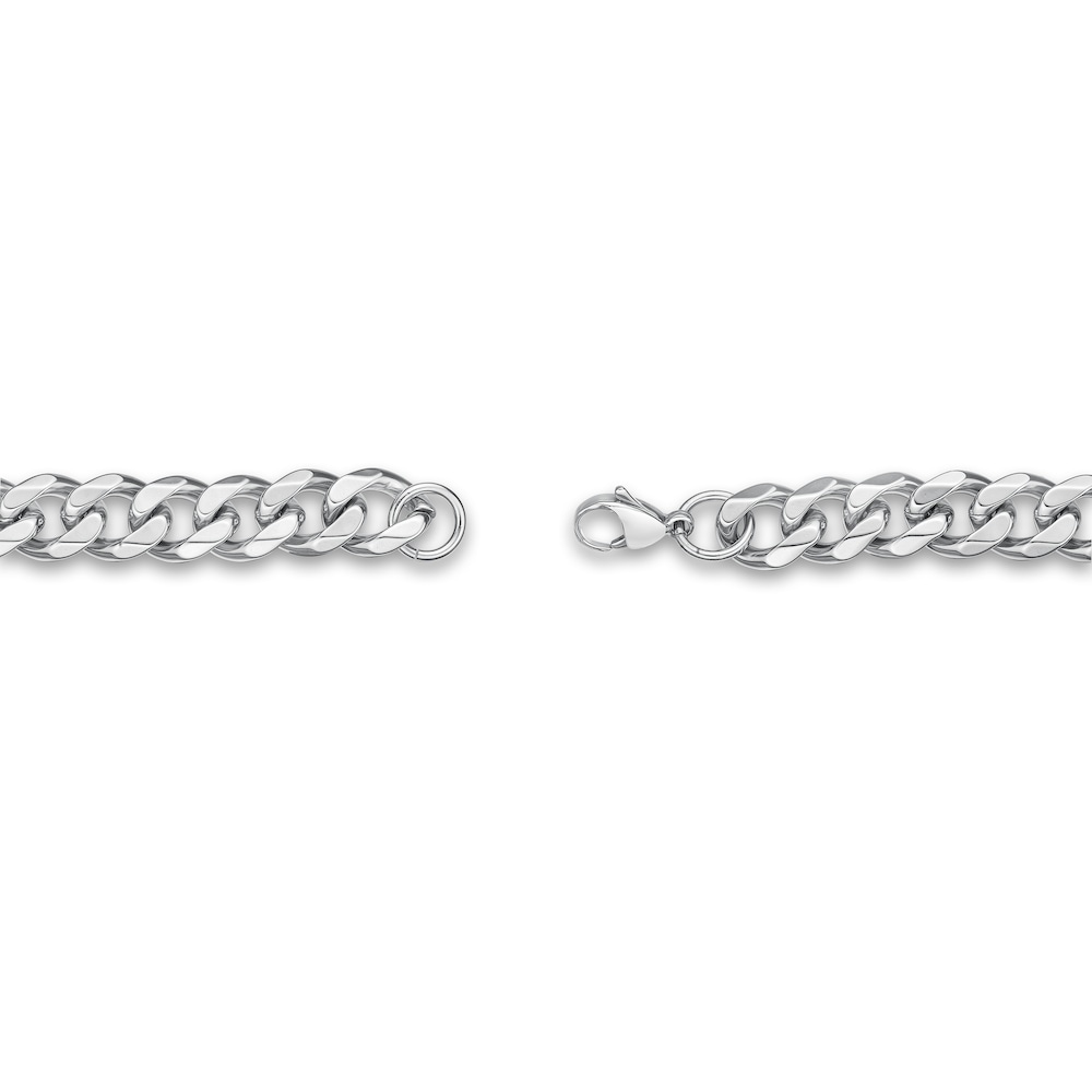 Men\'s Curb Chain Necklace/Bracelet Set Stainless Steel aLpGJjiz
