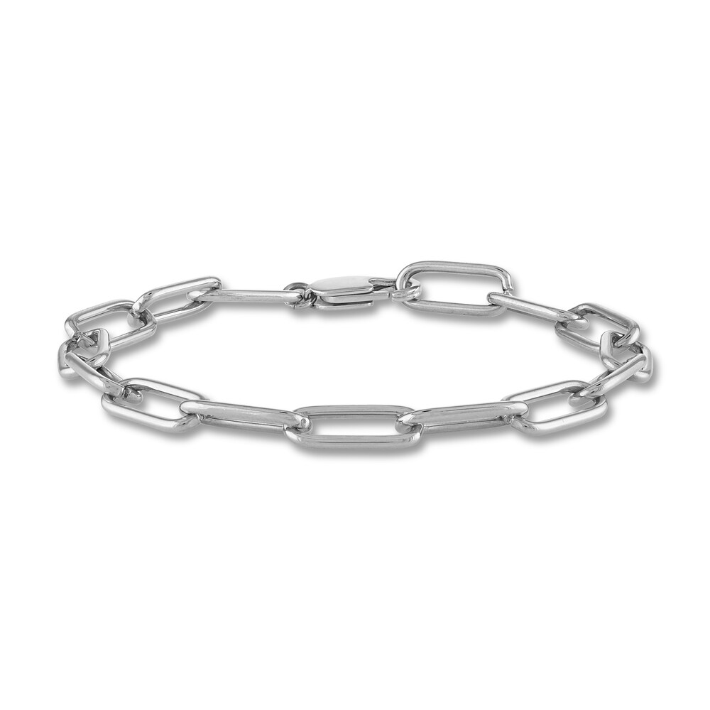 Paperclip Chain Necklace/ Set Ion-Plated Stainless Steel 18\" aNInQYux