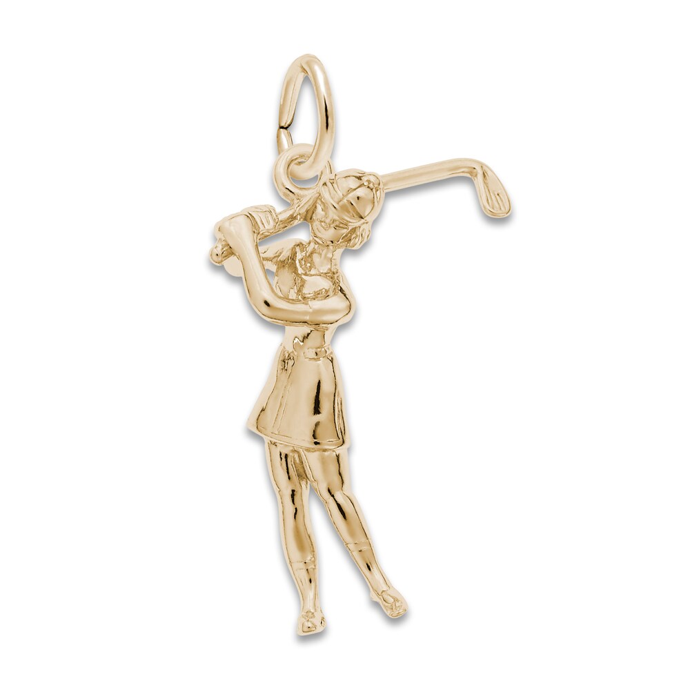 Golfer Charm 14K Yellow Gold aSgvBfp1