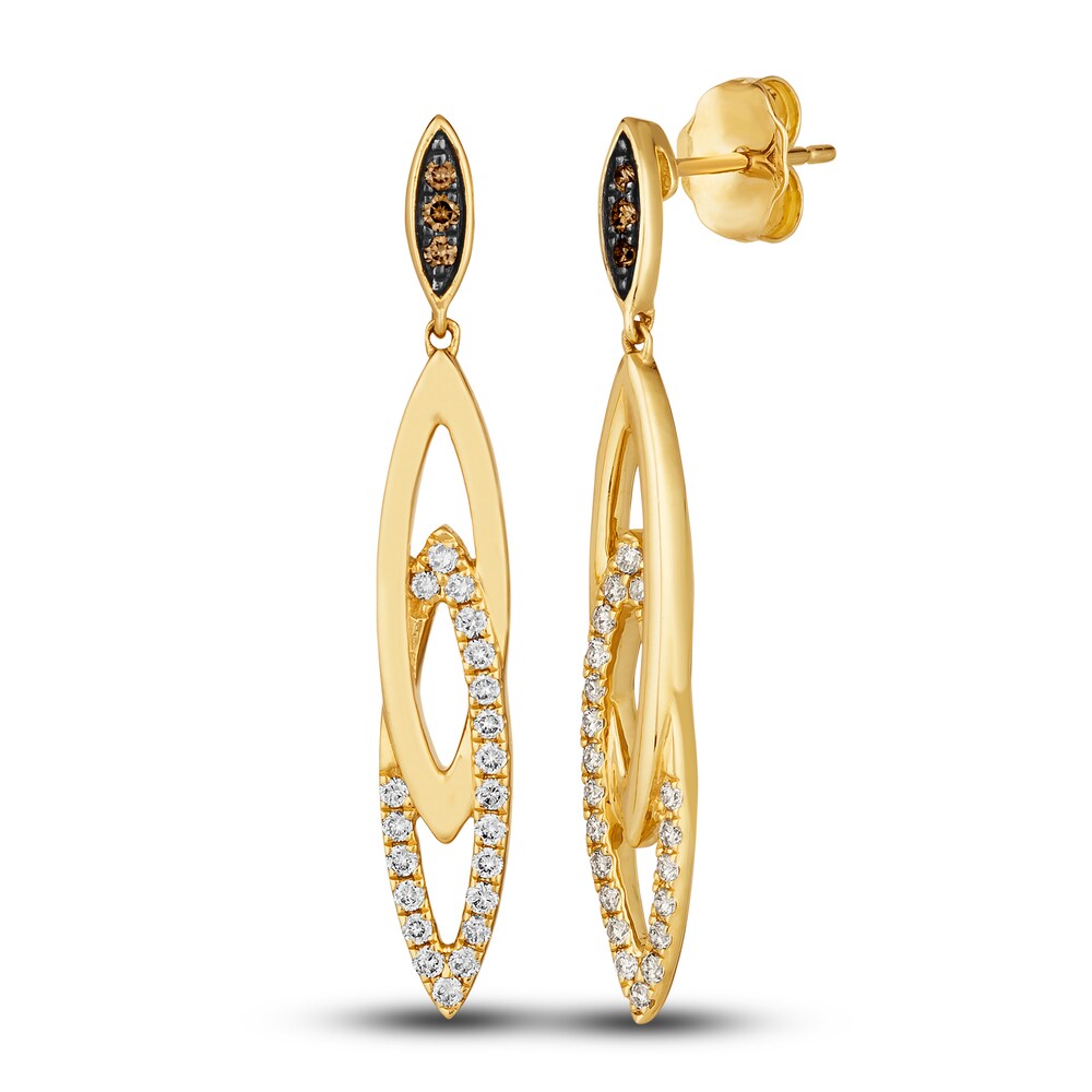 Le Vian Diamond Drop Earrings 1/3 ct tw Round 14K Honey Gold aeVcjGuP