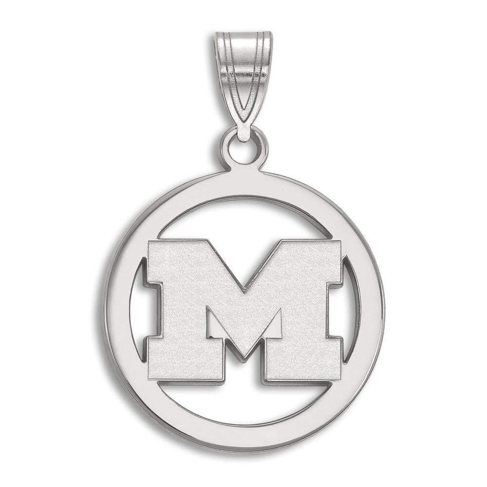 University of Michigan Enamel Charm Sterling Silver afCr1HsD