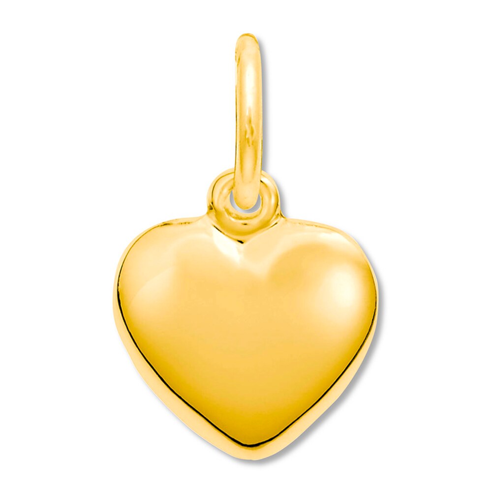 Heart Charm 14K Yellow Gold aumCa9Ma