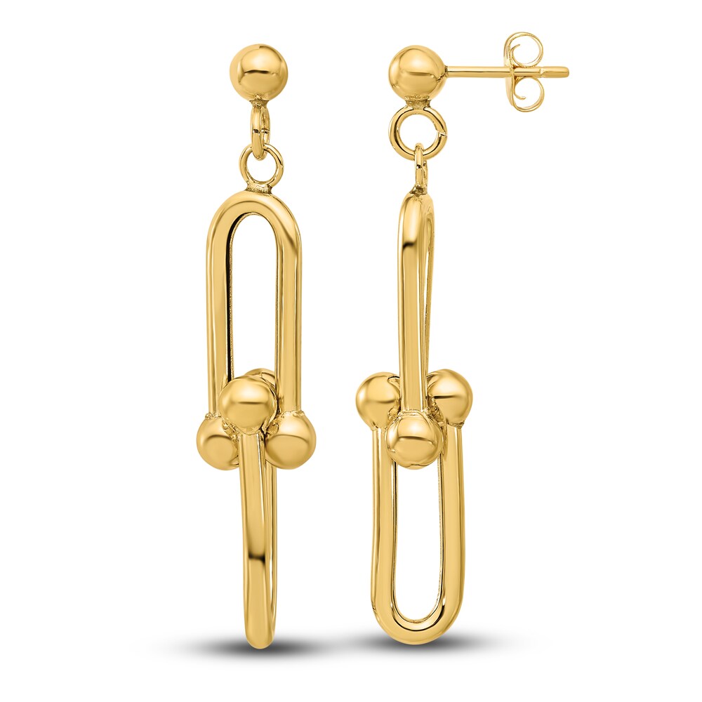 High-Polish Dangle Earrings 14K Yellow Gold b3iKyvNh