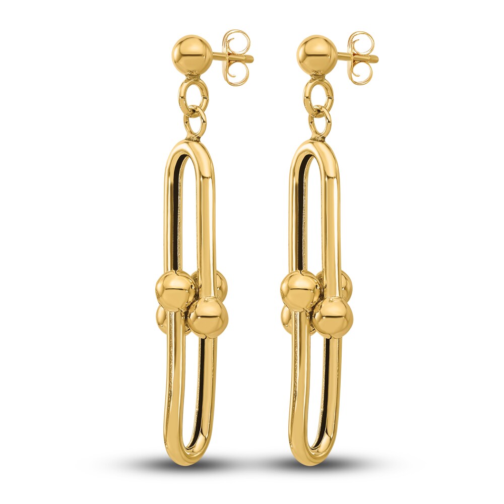 High-Polish Dangle Earrings 14K Yellow Gold b3iKyvNh