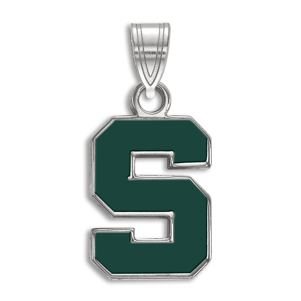 Michigan State University Enamel Charm Sterling Silver b7EDmWPo