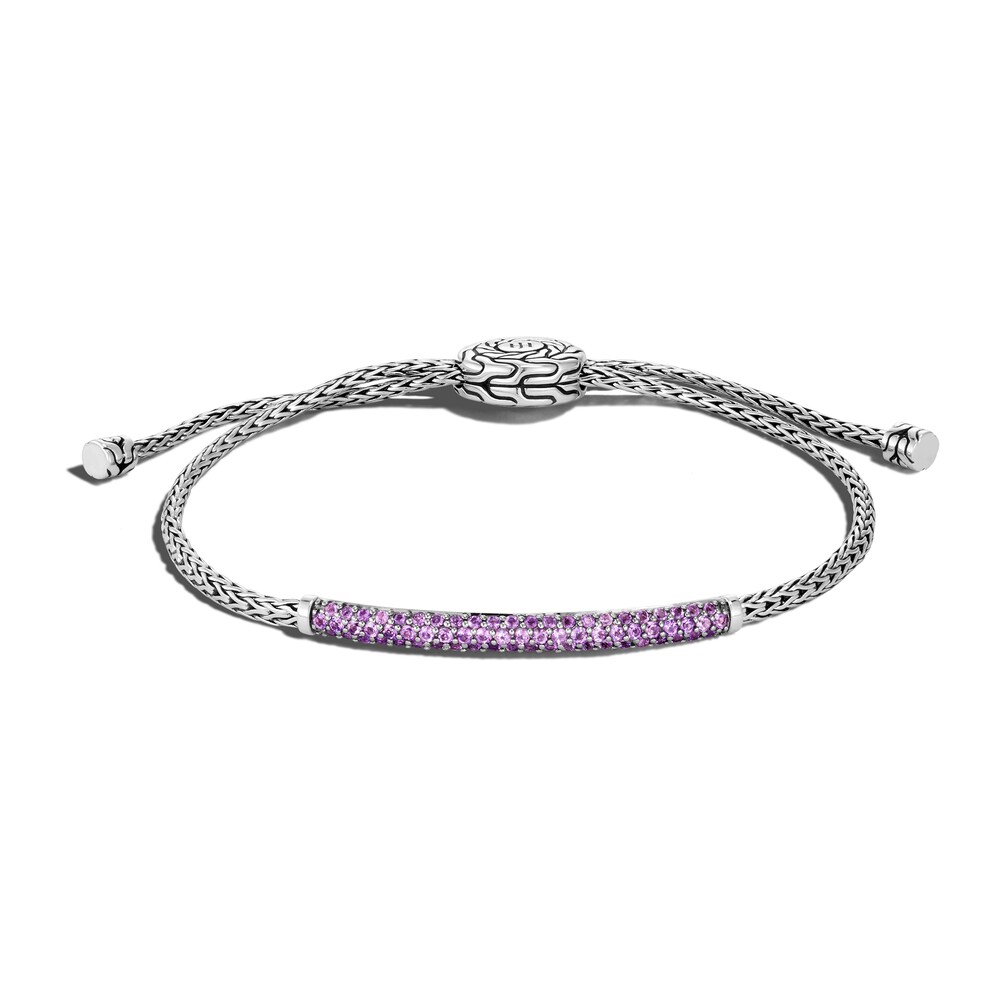 John Hardy Classic Chain Lab-Created Amethyst Bolo Bracelet Sterling Silver, Small-Medium b8LK7qje