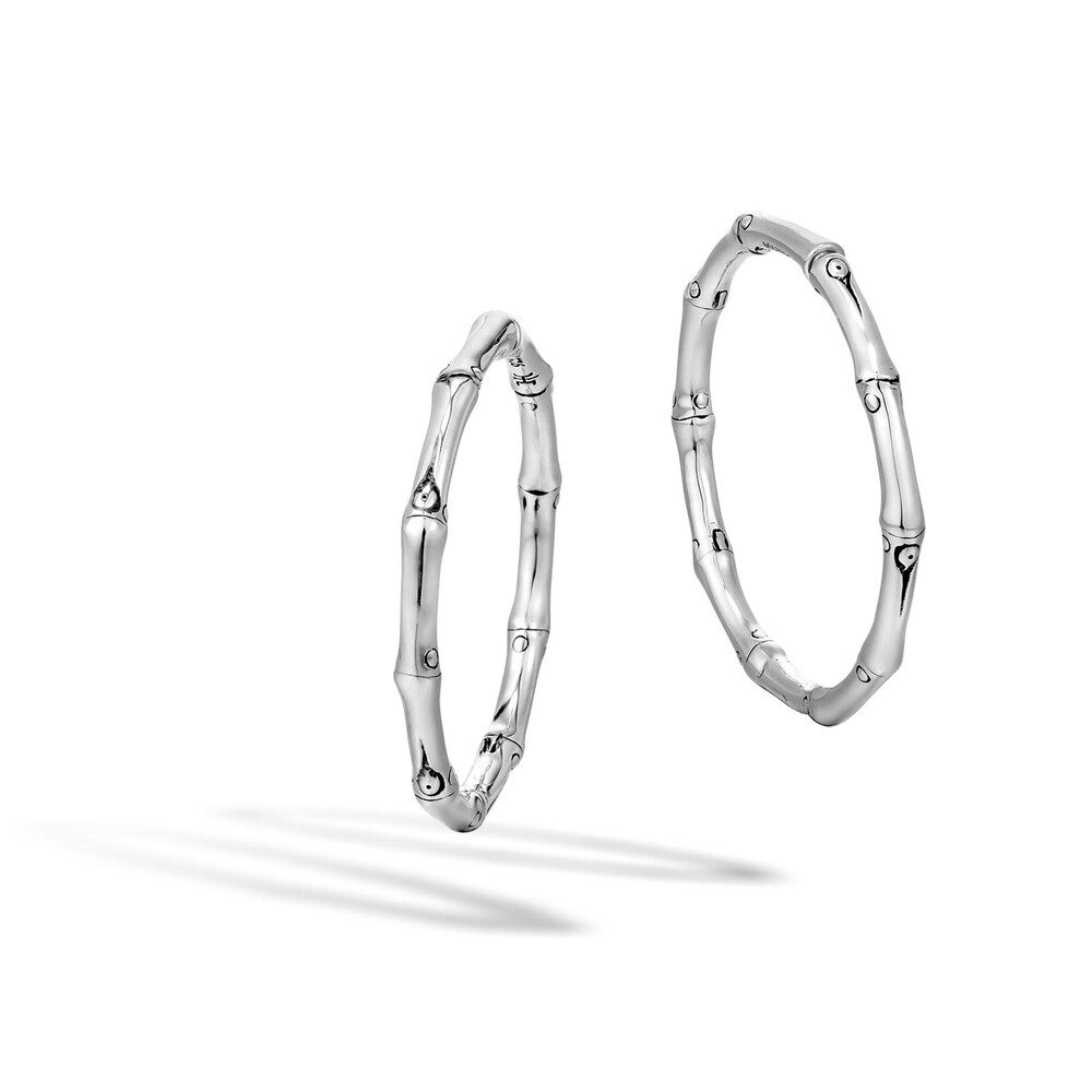 John Hardy Medium Hoop Earrings Sterling Silver bKpLQjW1