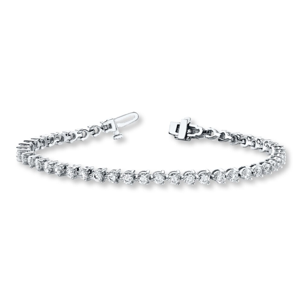 Diamond Tennis Bracelet 5 ct tw Round-cut 14K White Gold bgoQZAfF