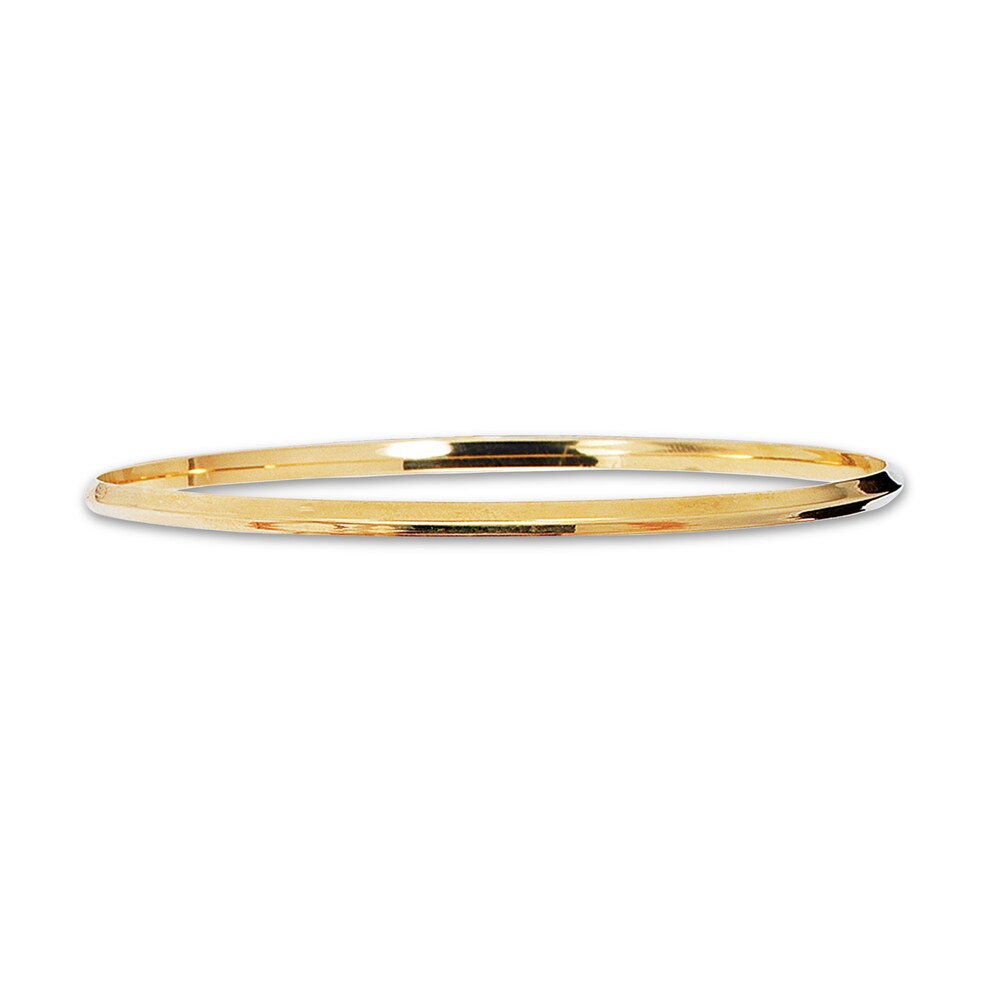 Stackable Bangle Bracelet 14K Yellow Gold 8" byucrZpz