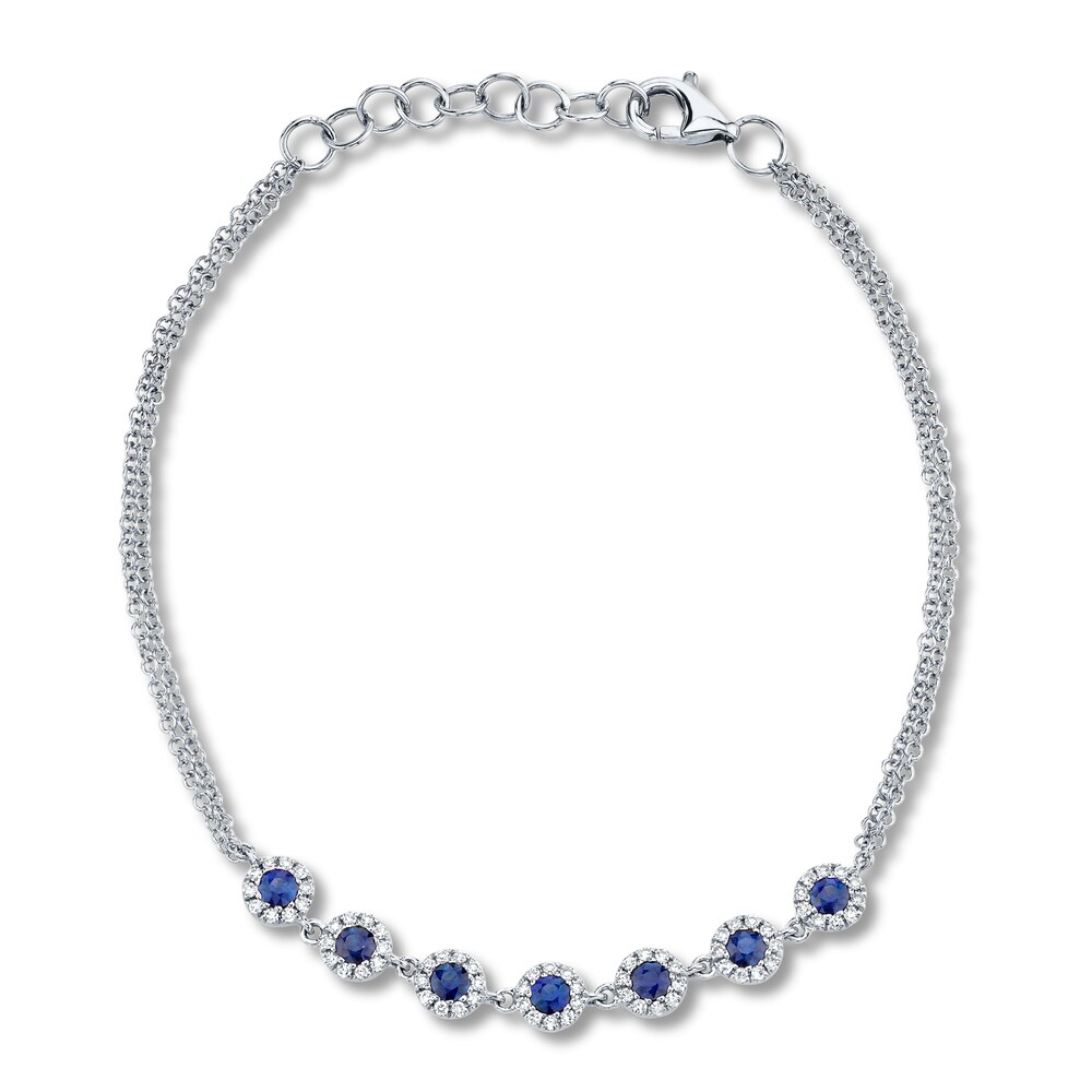 Shy Creation Sapphire Bracelet 1/5 cttw Diamonds 14K Gold SC55005033 c0SIfJYQ