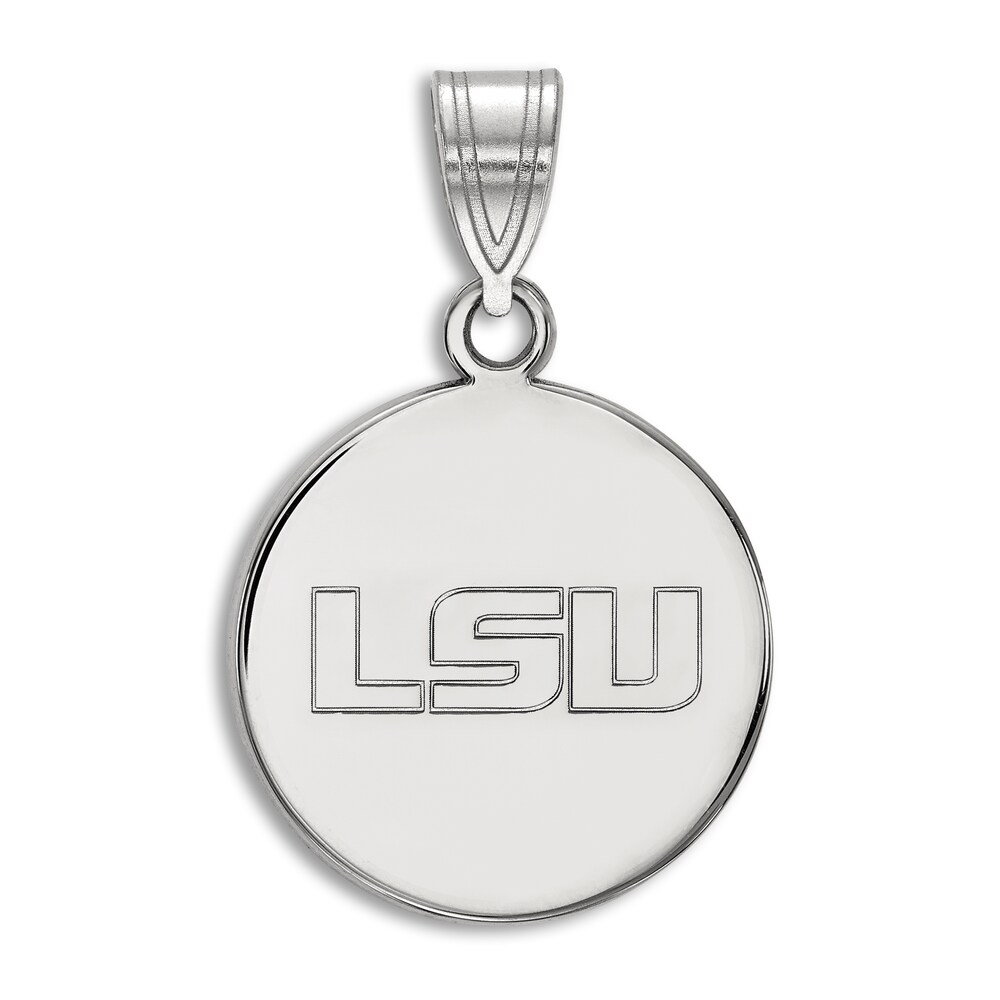 Louisiana State University Small Disc Necklace Charm Sterling Silver c5EXaS5y