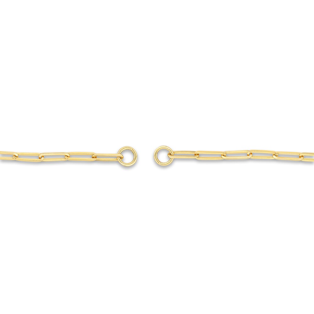 Paperclip Split Chain Bracelet 14K Yellow Gold 6.25\" cXToEaIF