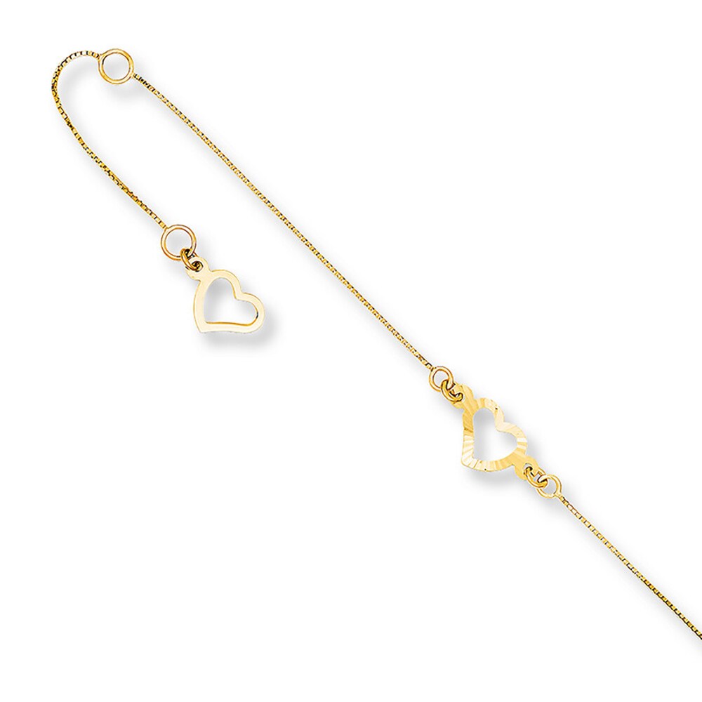 Heart Anklet 14K Yellow Gold ci0qYHqs