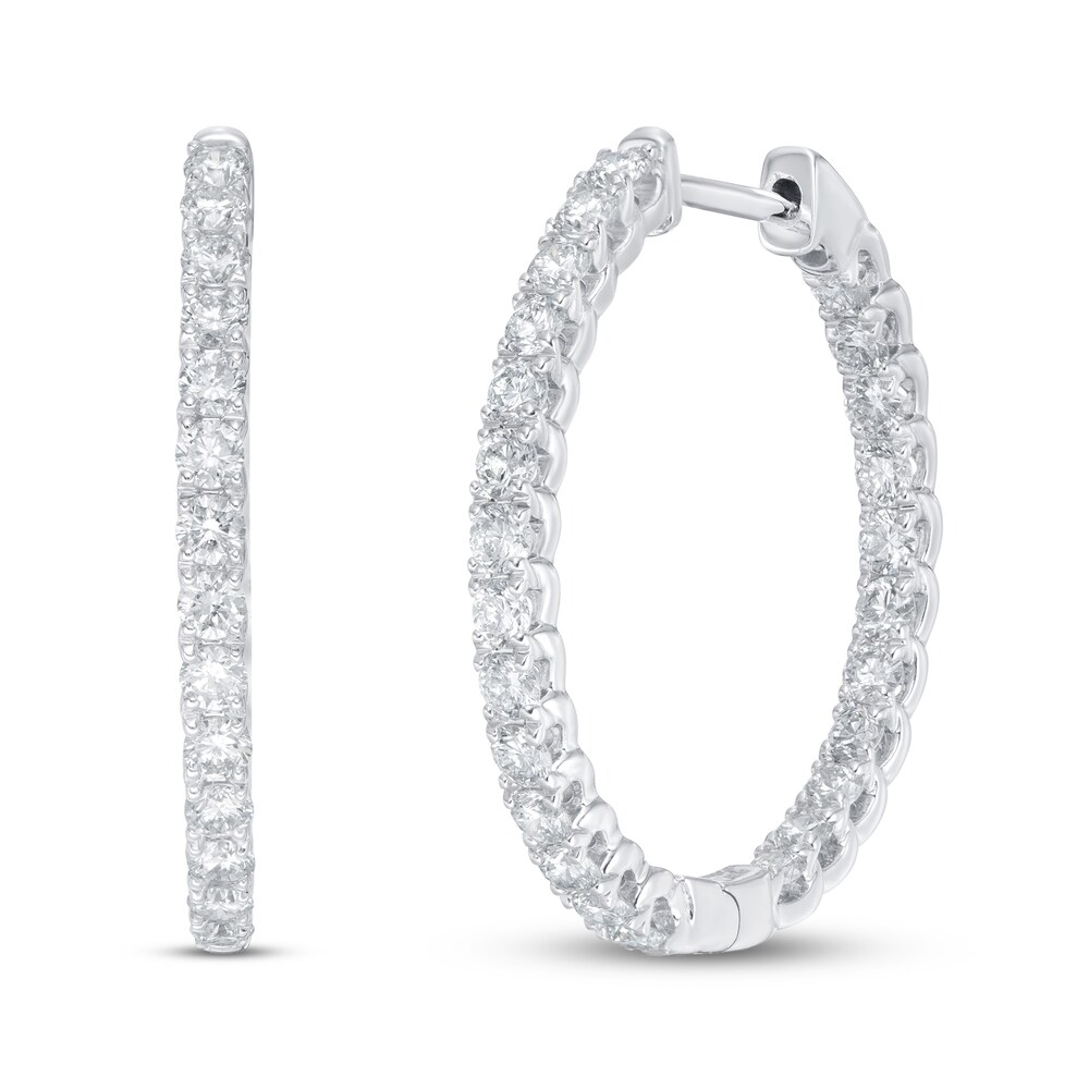 Lab-Created Diamond Earrings 1 1/2 ct tw Round 14K White Gold ciQNgjK4