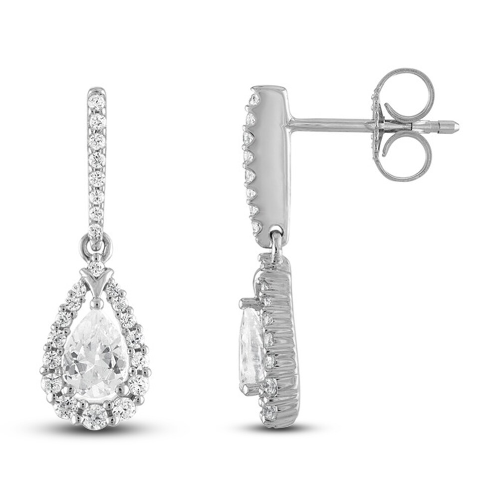 Vera Wang WISH Diamond Earrings 5/8 ct tw Round/Pear-shaped 10K White Gold csobBdAx