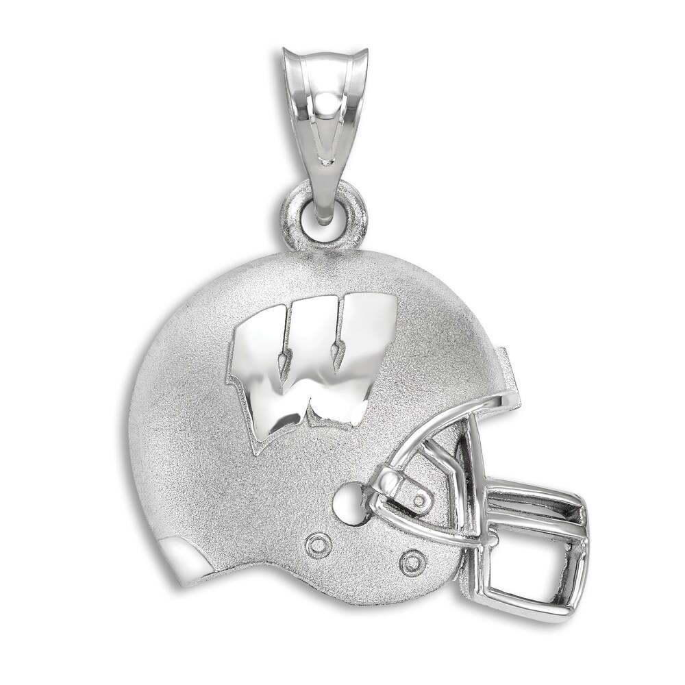 University of Wisconsin Football Necklace Charm Sterling Silver d3wAETem