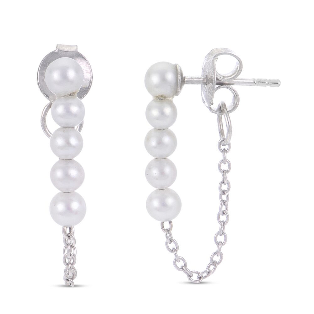 Cultured Freshwater Pearl Drop Earrings Sterling Silver dSGy5xDs