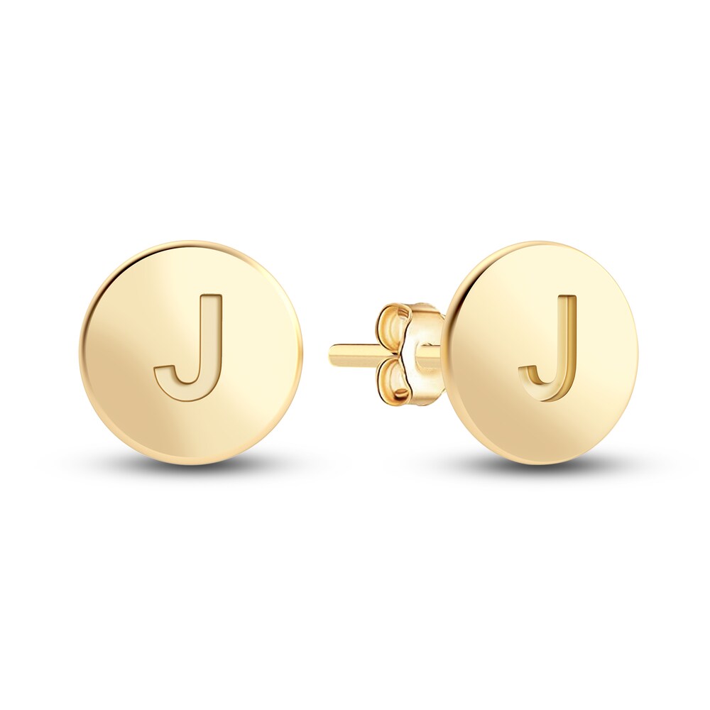 Juliette Maison Initial Stud Earrings 10K Yellow Gold dYQra9hR