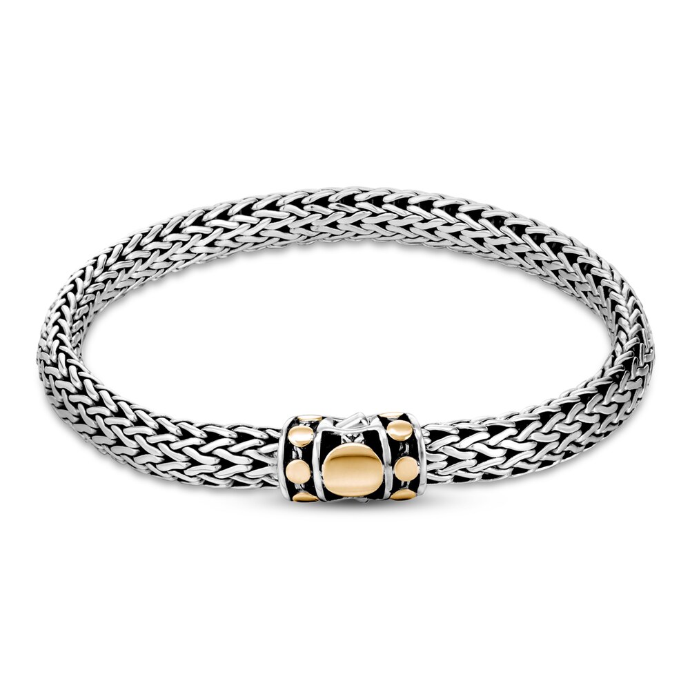 John Hardy Dot Bracelet Sterling Silver/ 18K Yellow Gold daLtvEIr