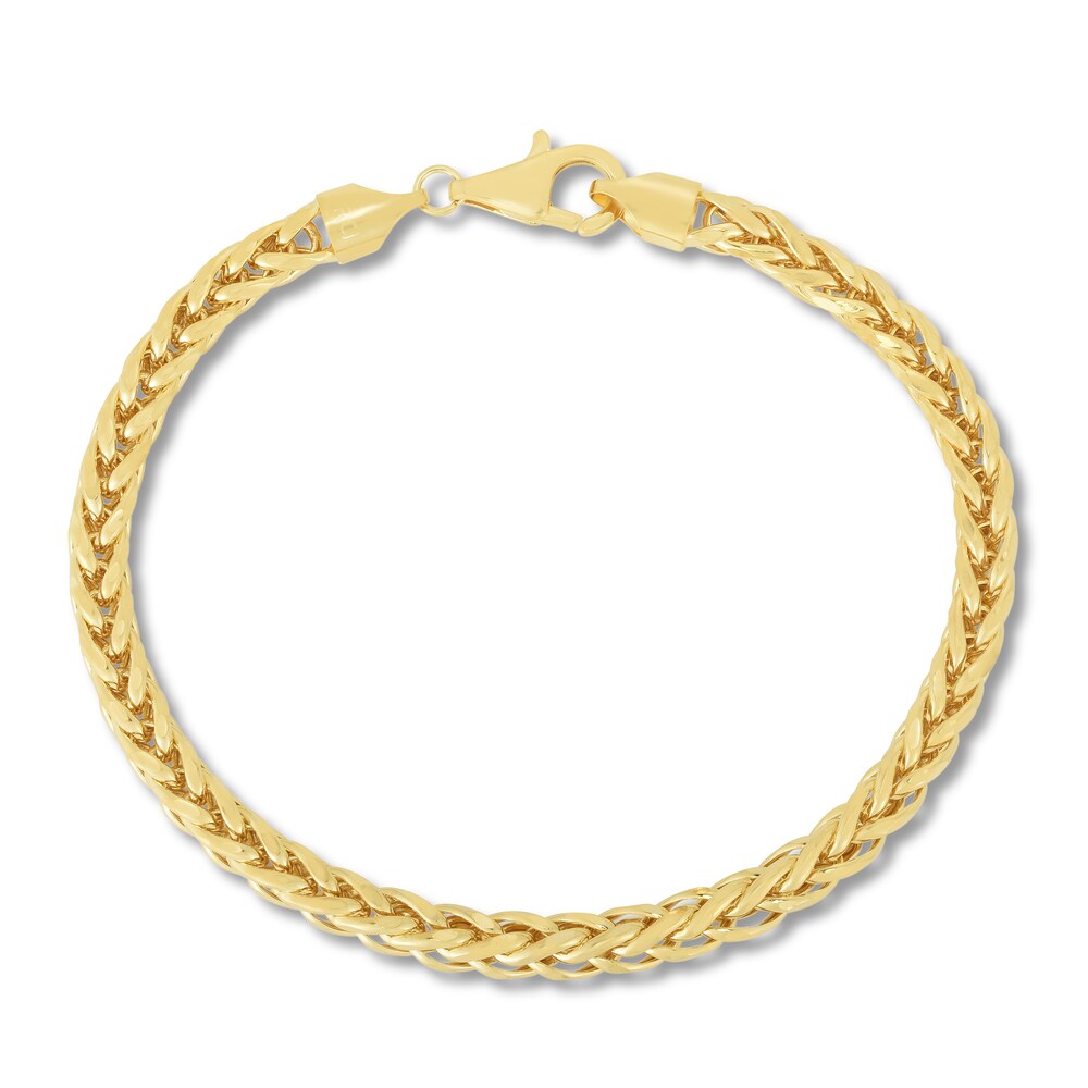 Diamond-Cut Franco Chain Bracelet 14K Yellow Gold 8.75" dbghF76I