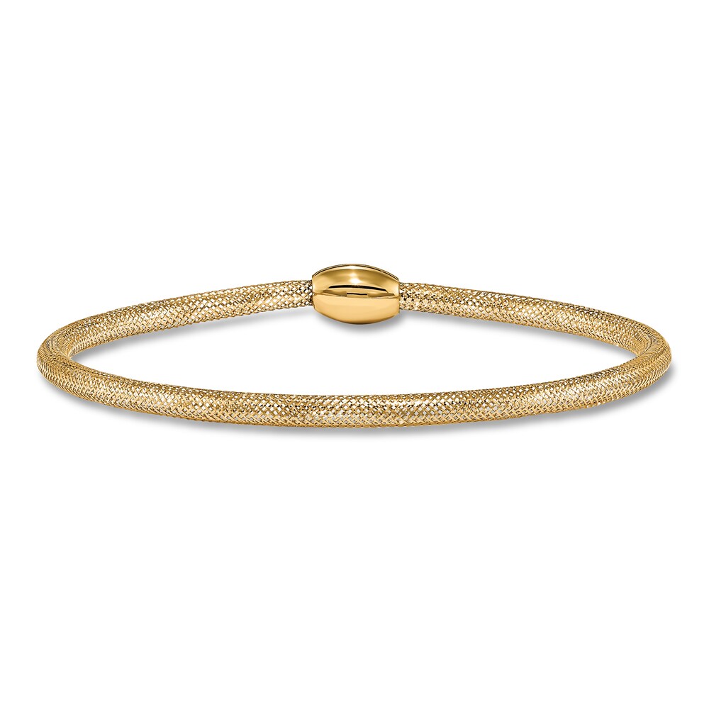 Mesh Stretch Bracelet 14K Yellow Gold djZaay87