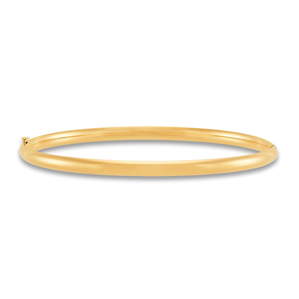 Hollow Bangle Bracelet 14K Yellow Gold dkhjuUi8