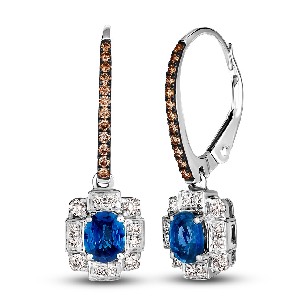 Le Vian Natural Blue Sapphire Dangle Earrings 1/3 ct tw Diamonds 14K Vanilla Gold dmNRnudL