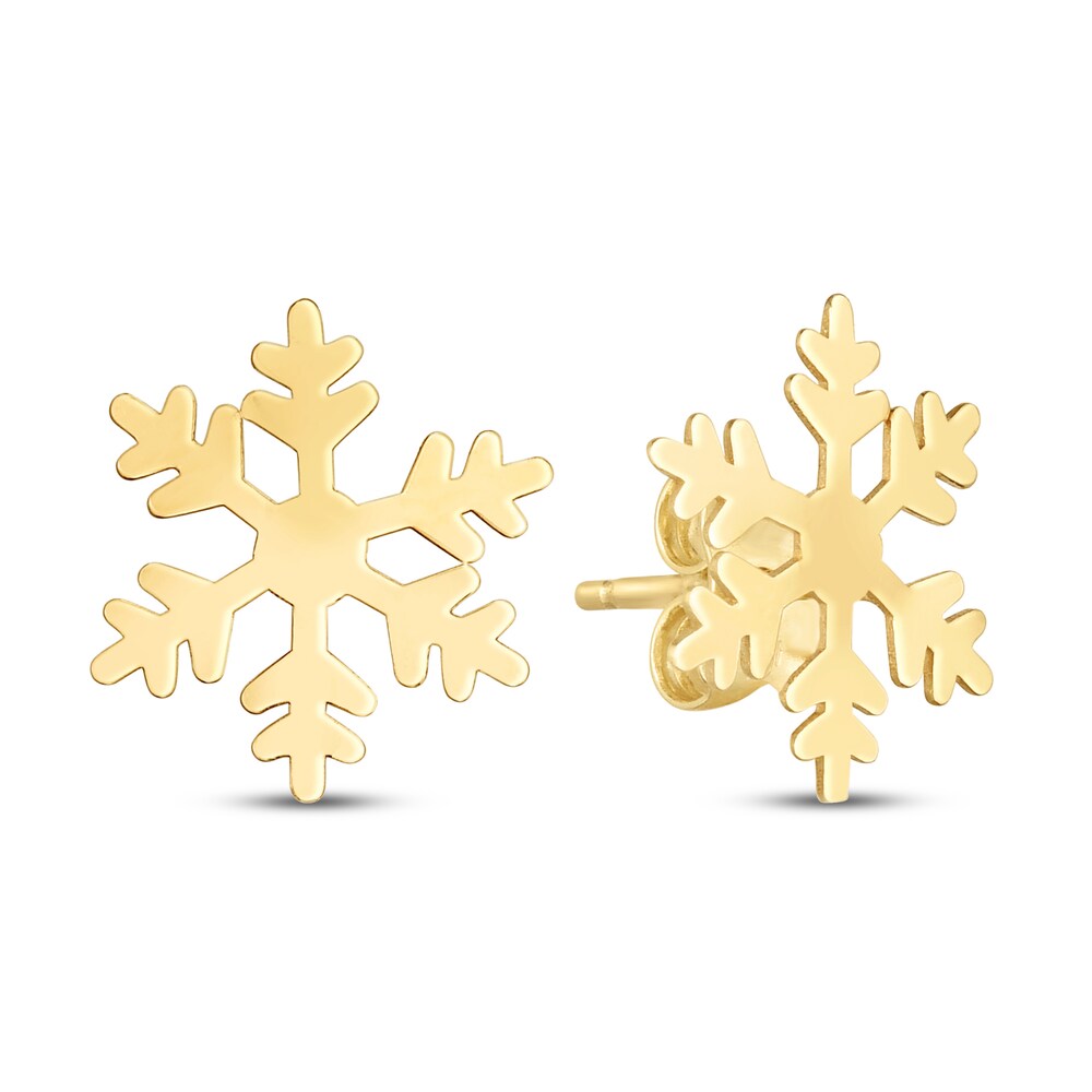 Snowflake Stud Earrings 14K Yellow Gold dpVSZnWM