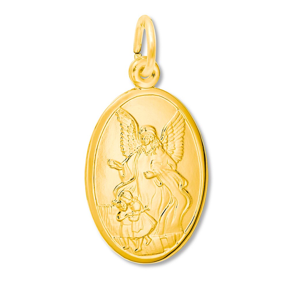 Guardian Angel Charm 14K Yellow Gold dqqPXVZG