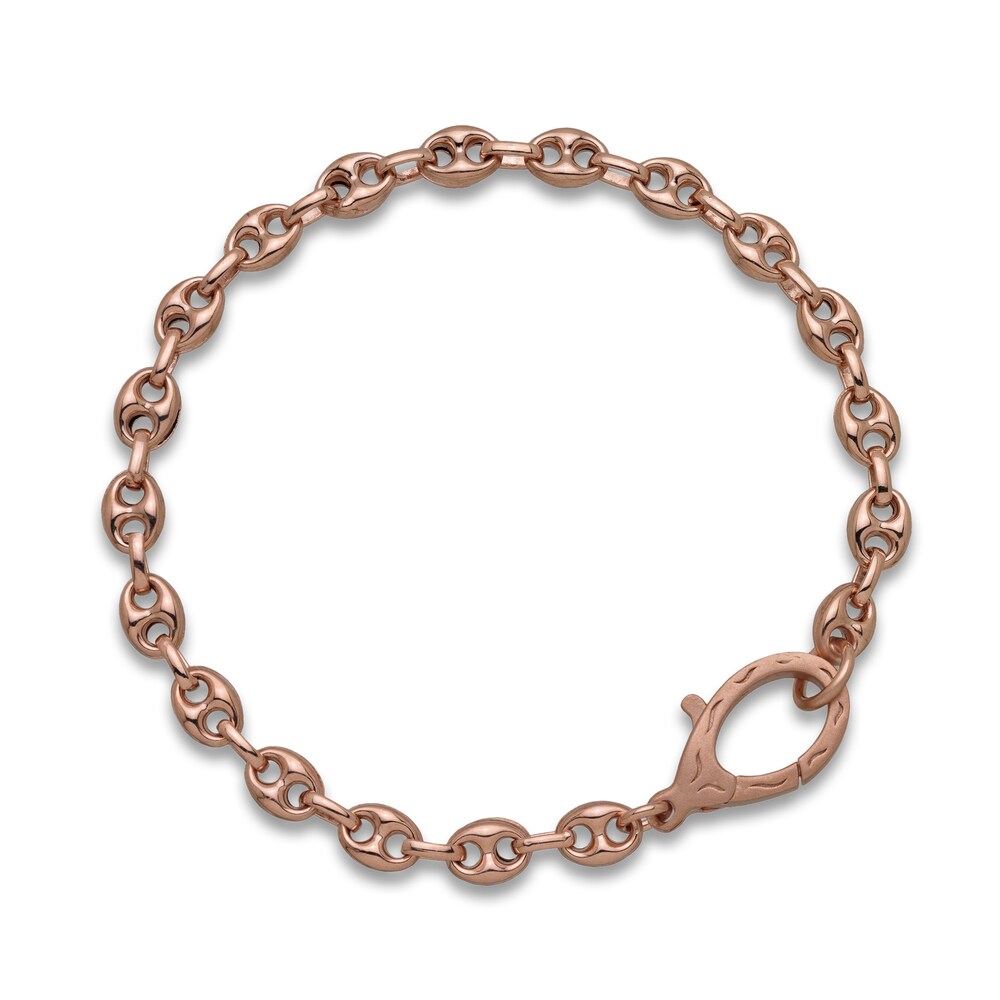 Marco Dal Maso Ulysses Men\'s Marine Link Bracelet Sterling Silver/18K Rose Gold-Plated 8\" dtDySCXu