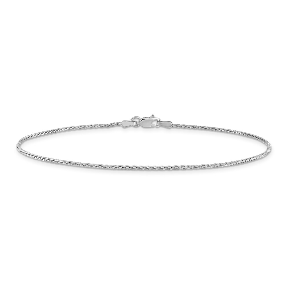 Wheat Chain Anklet 14K White Gold 10\" dtSIMdUS