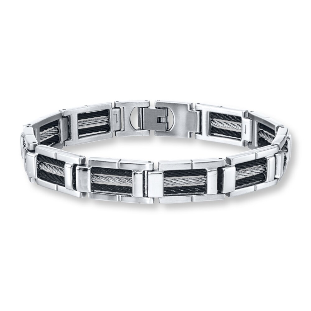 Men's Bracelet Stainless Steel 8.75" Length dtf63J0i