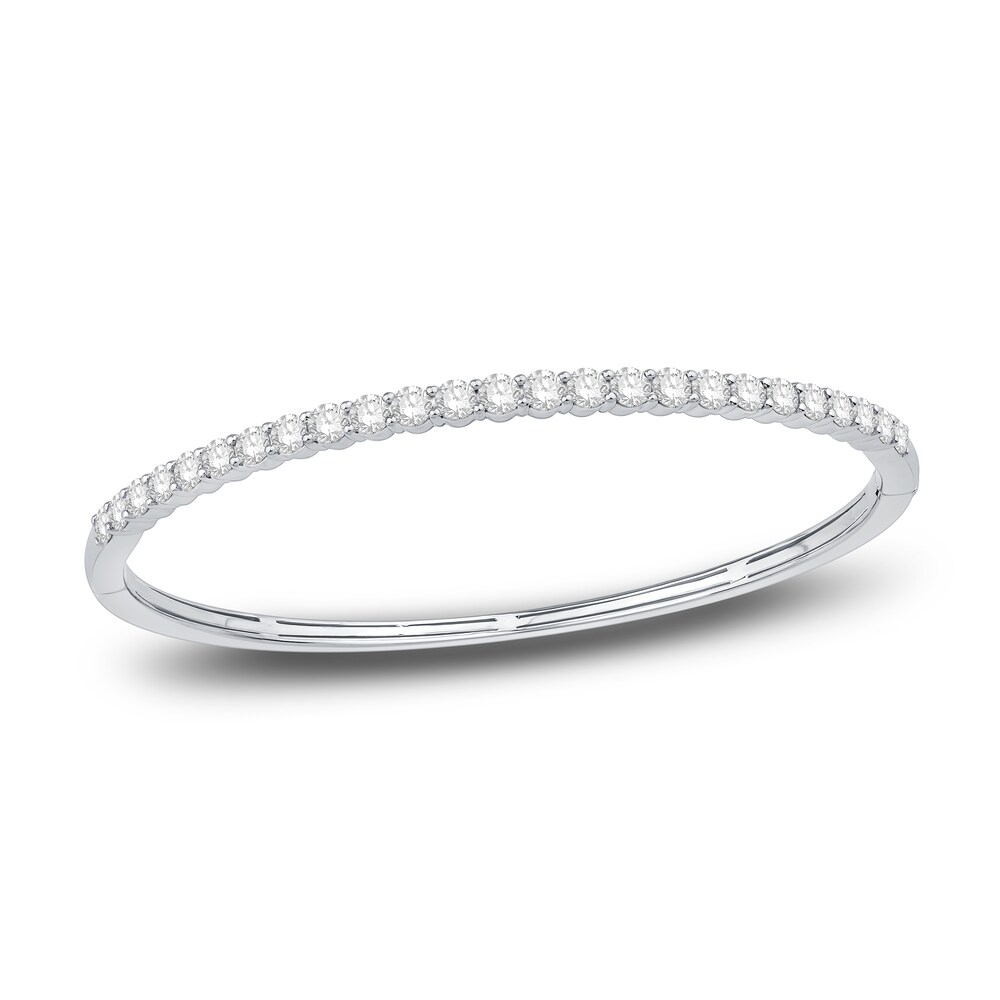 Diamond Bangle Bracelet 3 ct tw Round 14K White Gold duCGViZ3