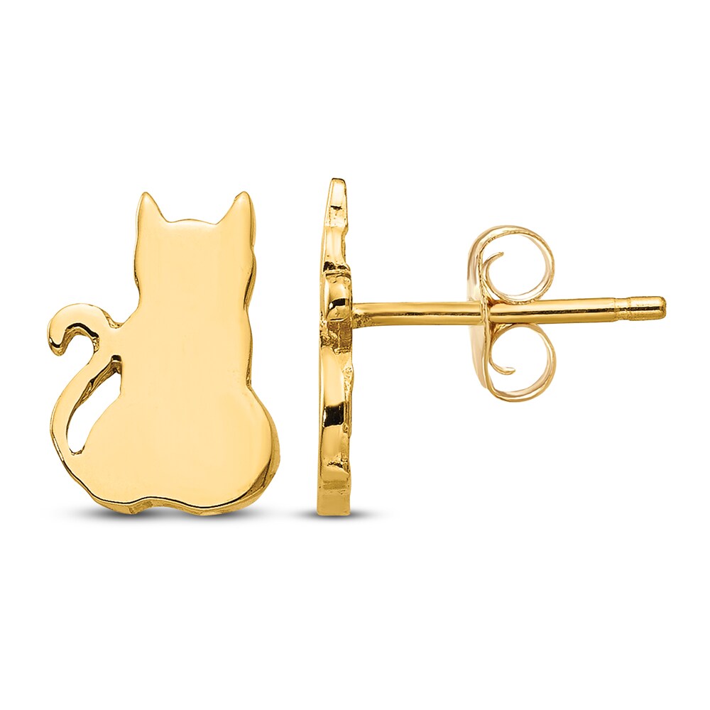 Cat Earrings 14K Yellow Gold e3wupreT