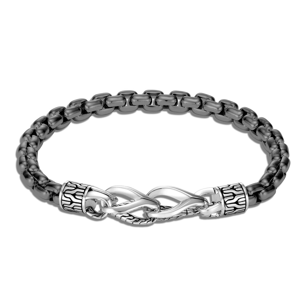 John Hardy Asli Classic Chain Link 6MM Box Chain Bracelet in Silver, Medium e8sT3UdN