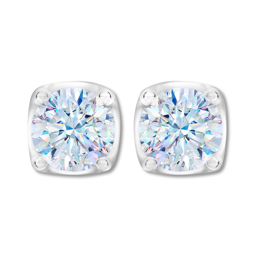 THE LEO First Light Diamond Solitaire Earrings 3/4 ct tw 14K White Gold (I1/I) eC140QIK
