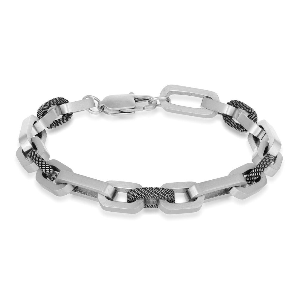 Men\'s Link Chain Bracelet Stainless Steel 8.5\" eXQDmvo7