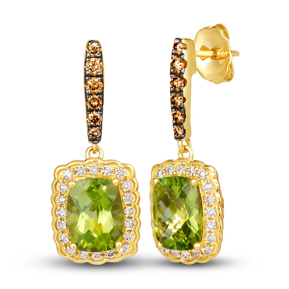 Le Vian Natural Peridot Earrings 1/2 ct tw Diamonds 14K Honey Gold eZbYsaiM