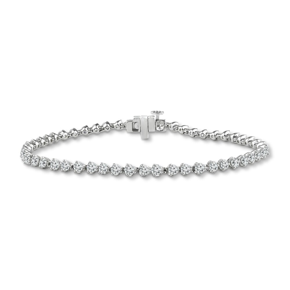 Diamond Tennis Bracelet 4 ct tw Round 14K White Gold eftMAkQk