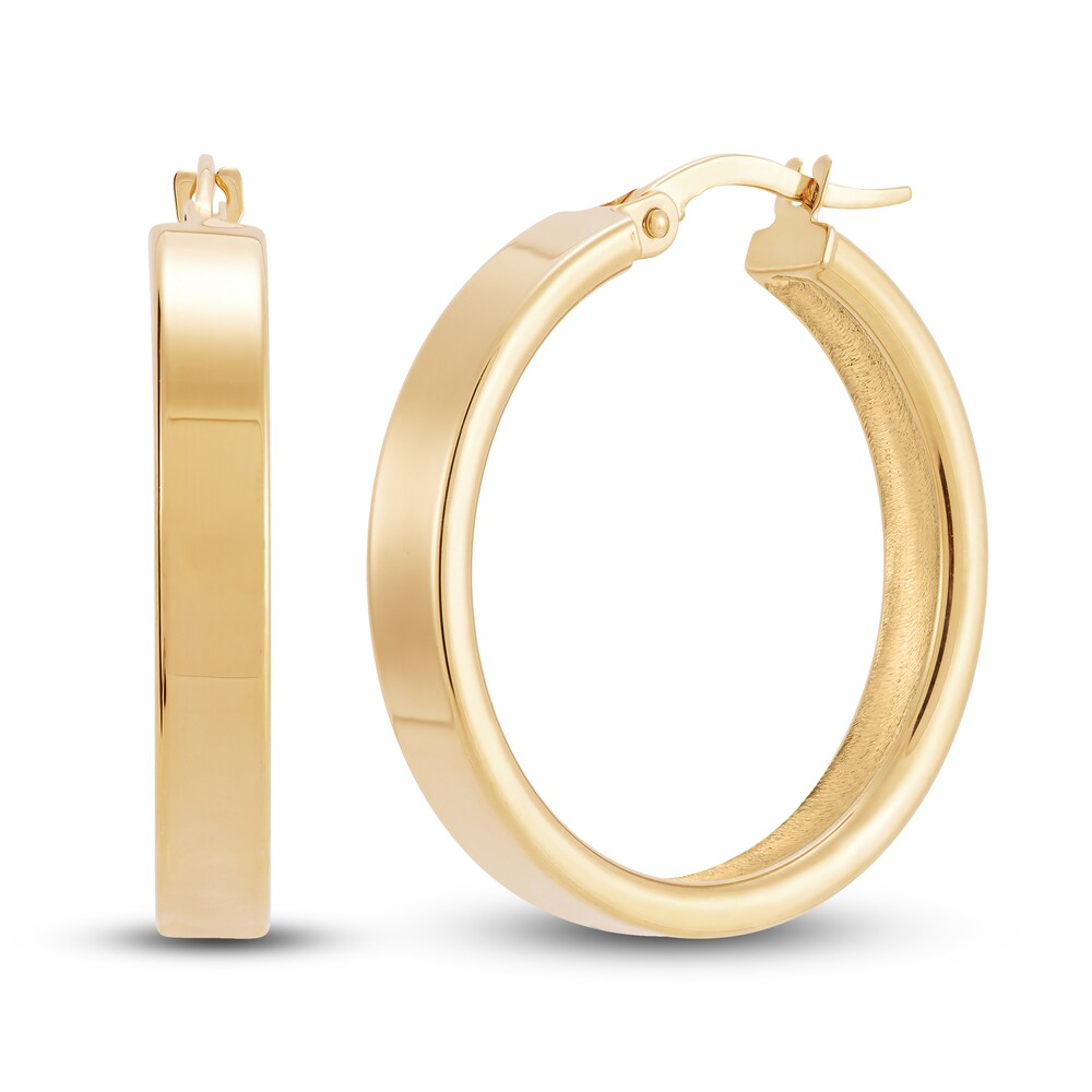 Hollow Hoop Earrings 10K Yellow Gold egEkuBZZ