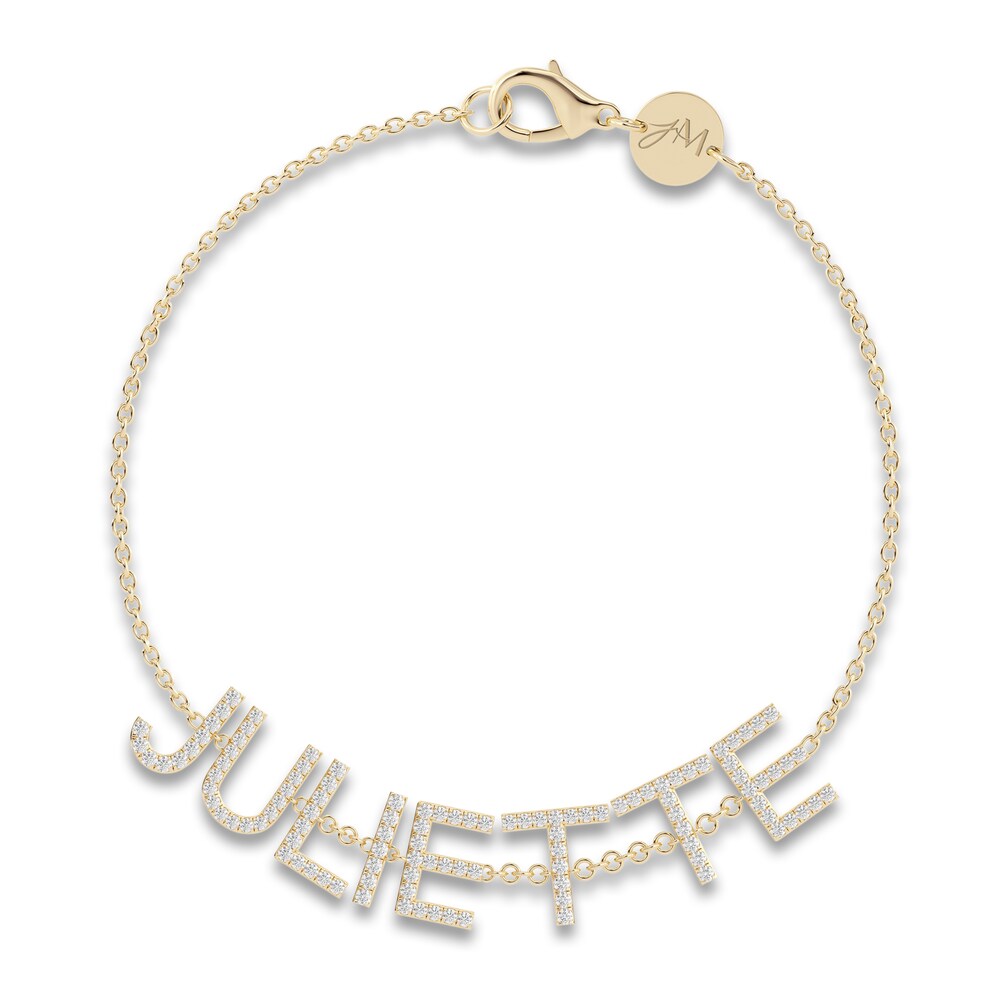 Juliette Maison Diamond Station Name Bracelet 1/8 ct tw Round 10K Yellow Gold ez5yJ5u5
