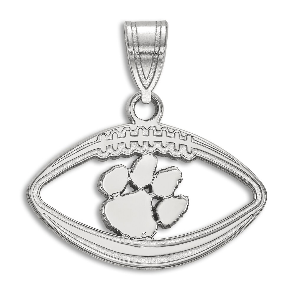 Clemson University Football Necklace Charm Sterling Silver fCCSZxdB