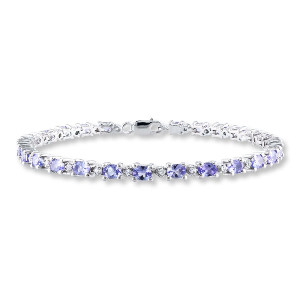 Tanzanite Bracelet White Topaz Sterling Silver fJcmc6Ts