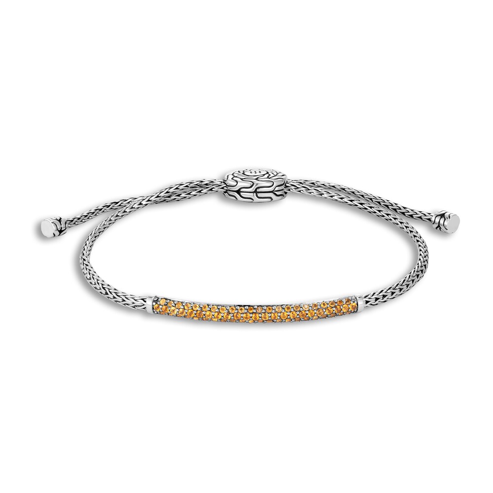 John Hardy Classic Chain Natural Citrine Bolo Bracelet Sterling Silver, Medium-Large fPjf79jH