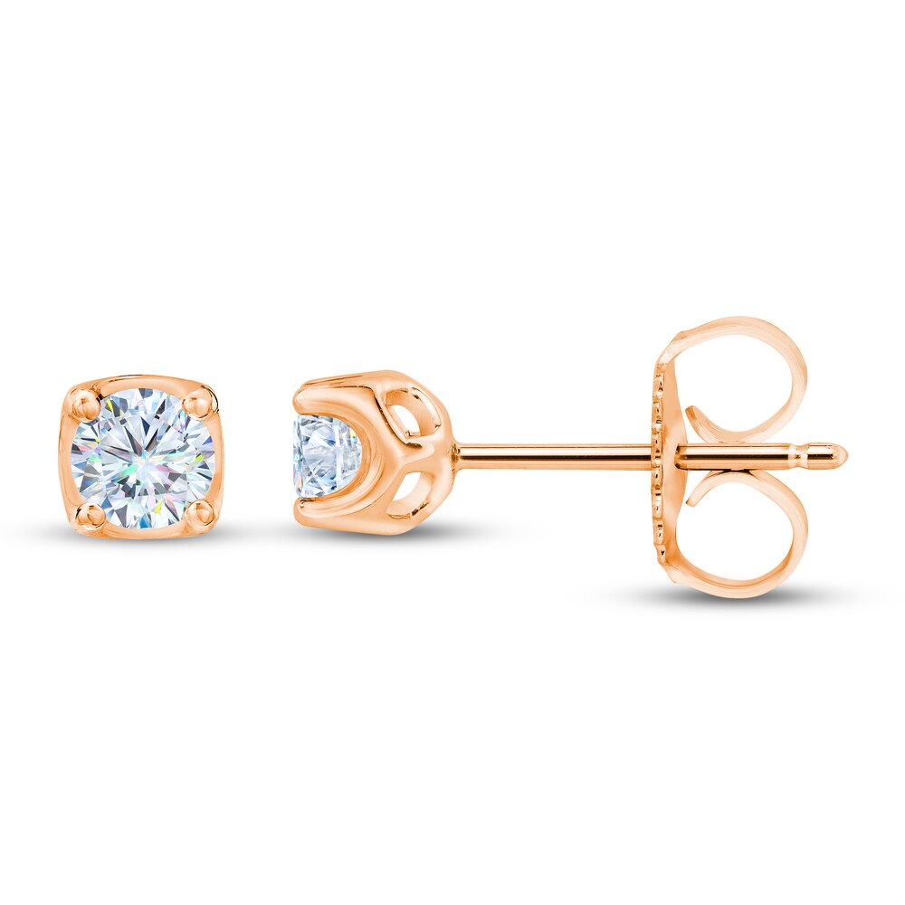 THE LEO First Light Diamond Solitaire Earrings 1/2 ct tw 14K Rose Gold (I1/I) fW4TOk4r